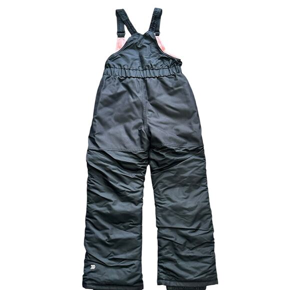 All In Motion Girls Snow Bibs Black Pink Medium 7/8 - Picture 5 of 5